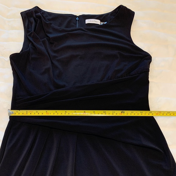 Calvin Klein Black Sleeveless Jersey Gown Size 10 - Picture 9 of 16